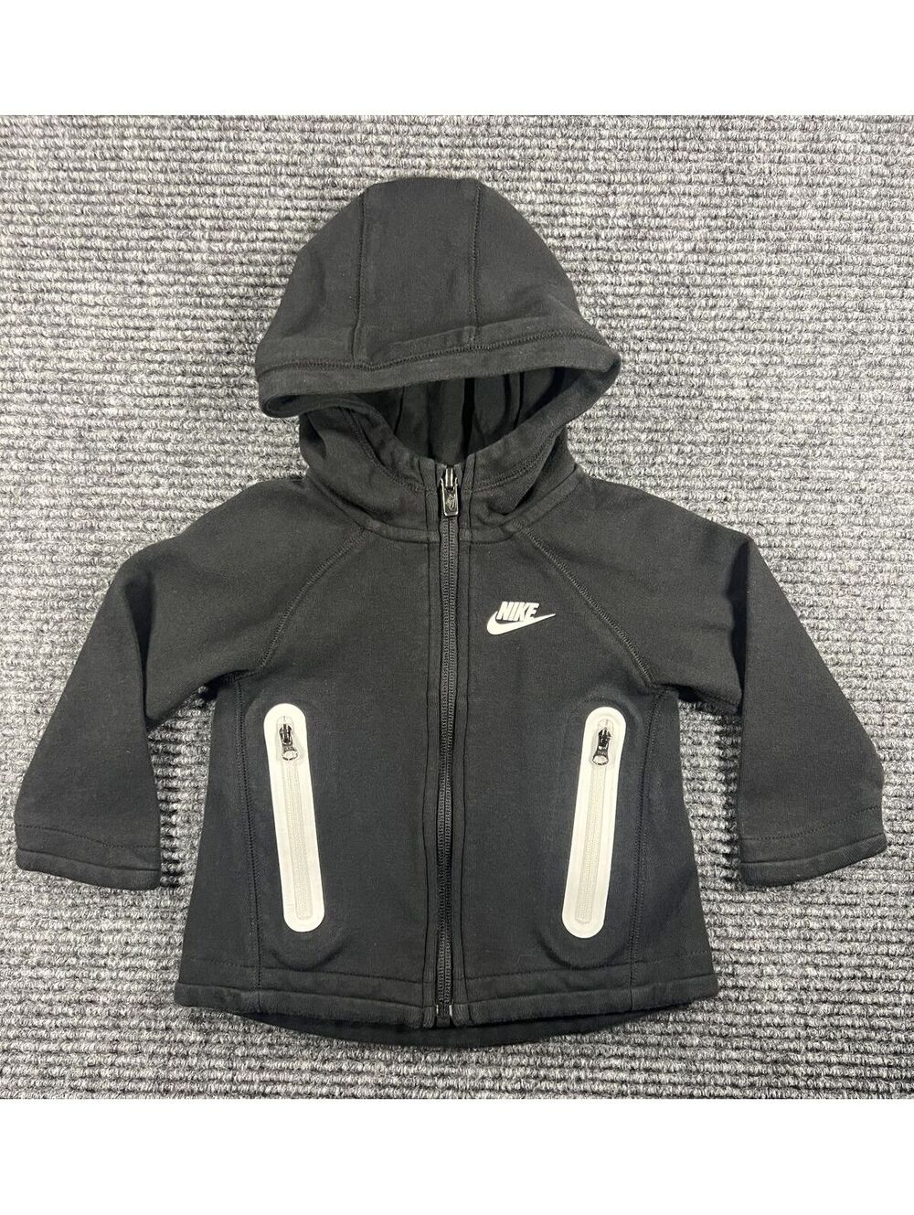 Nike Tech Toddler Black Hooded Jacket with Zip Pockets Size 12M